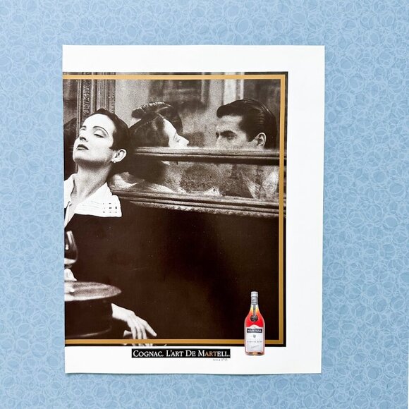 Martell Cognac Double-Page Ad – 2 Loose Gold Book Pages, Vintage Spirits Decor - Picture 8 of 10